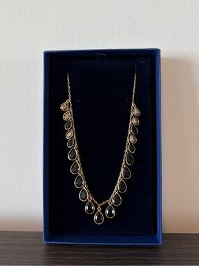 Swarovski Crystal Miracle Necklace Gold Tone 15-17"
